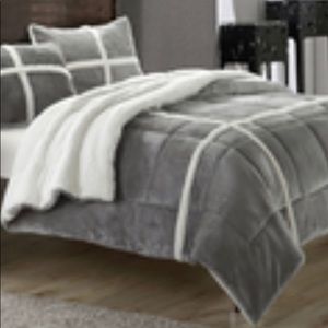 3Piece Carterina Sherpa Lined Plush Mi